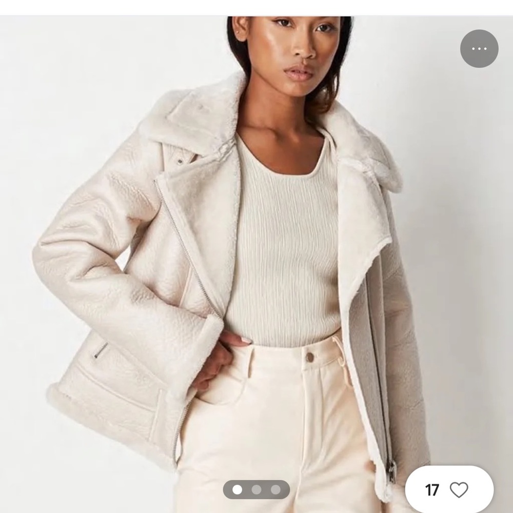 Cream aviator jacket